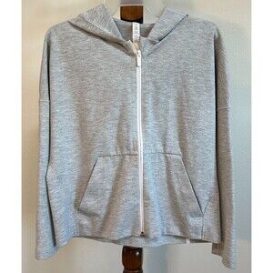 Lululemon All Yours Zip Hoodie Womens 6 Gray Full Zip Lightweight Relaxed Fit